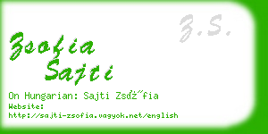 zsofia sajti business card